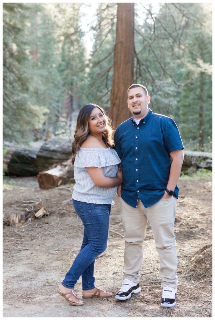fresh and fun engagement photos in the Sequoias