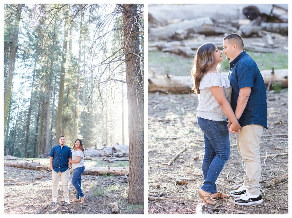 spring engagement photos for high school sweethearts