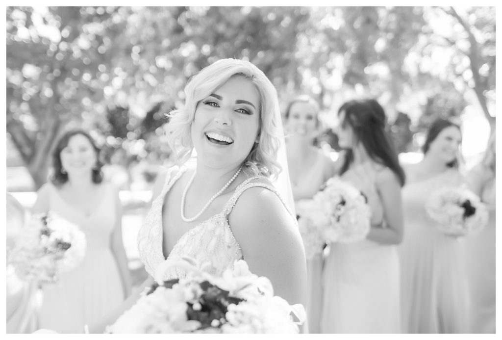 Park Place Events Wedding - bride laughing with her bridesmaids