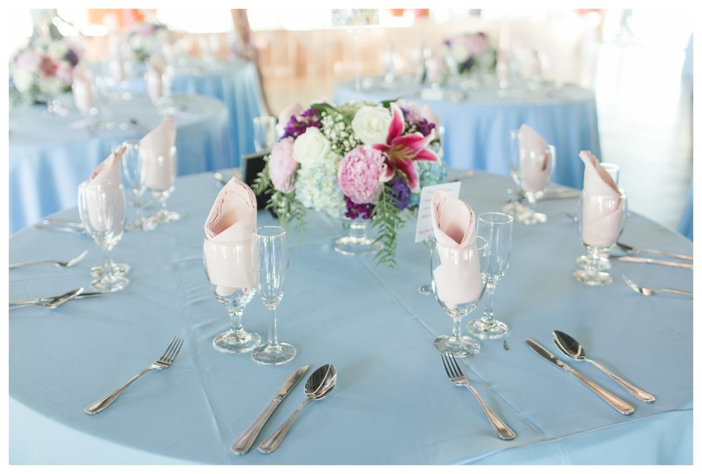 Park Place Events Wedding - beautiful table setting at the reception