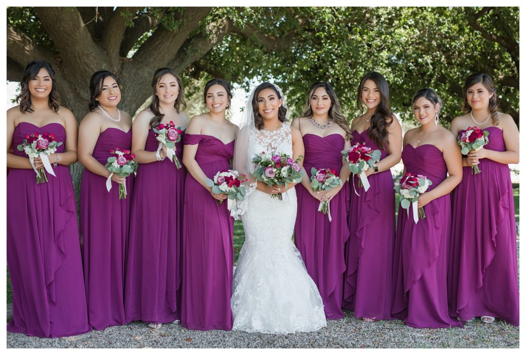 Rancho Janitzio Wedding - bride with her bridesmaids
