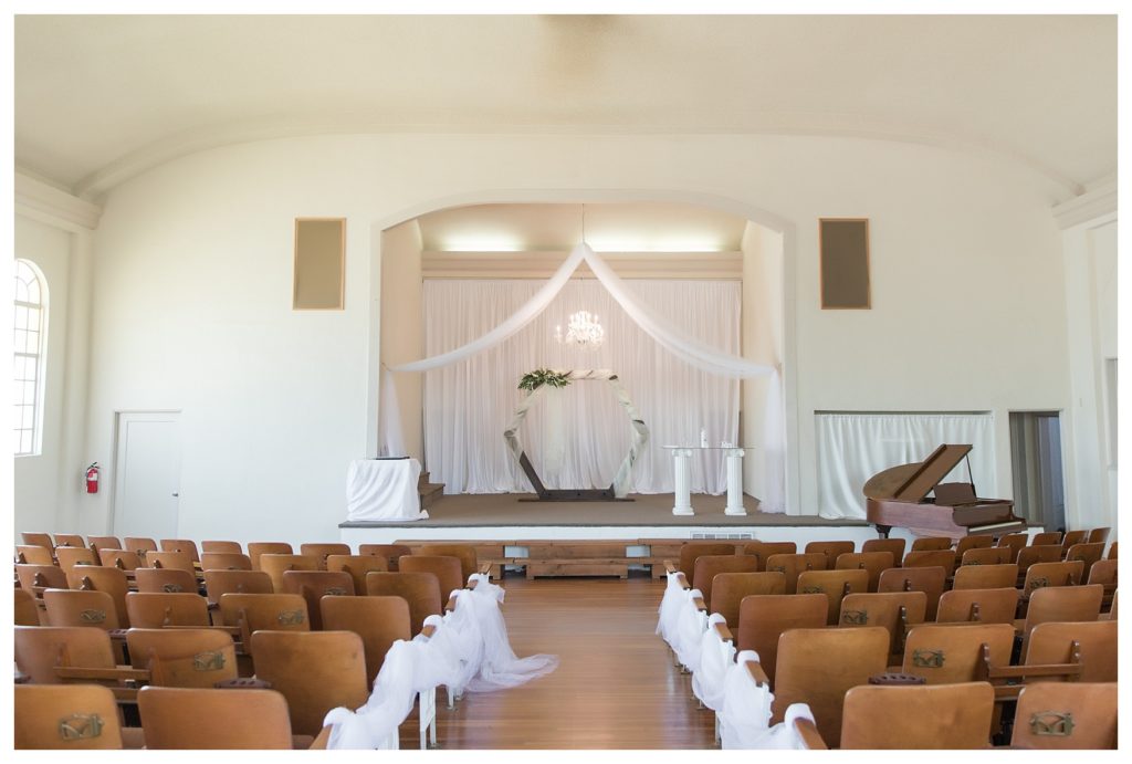 The Old Town Chapel wedding ceremony area