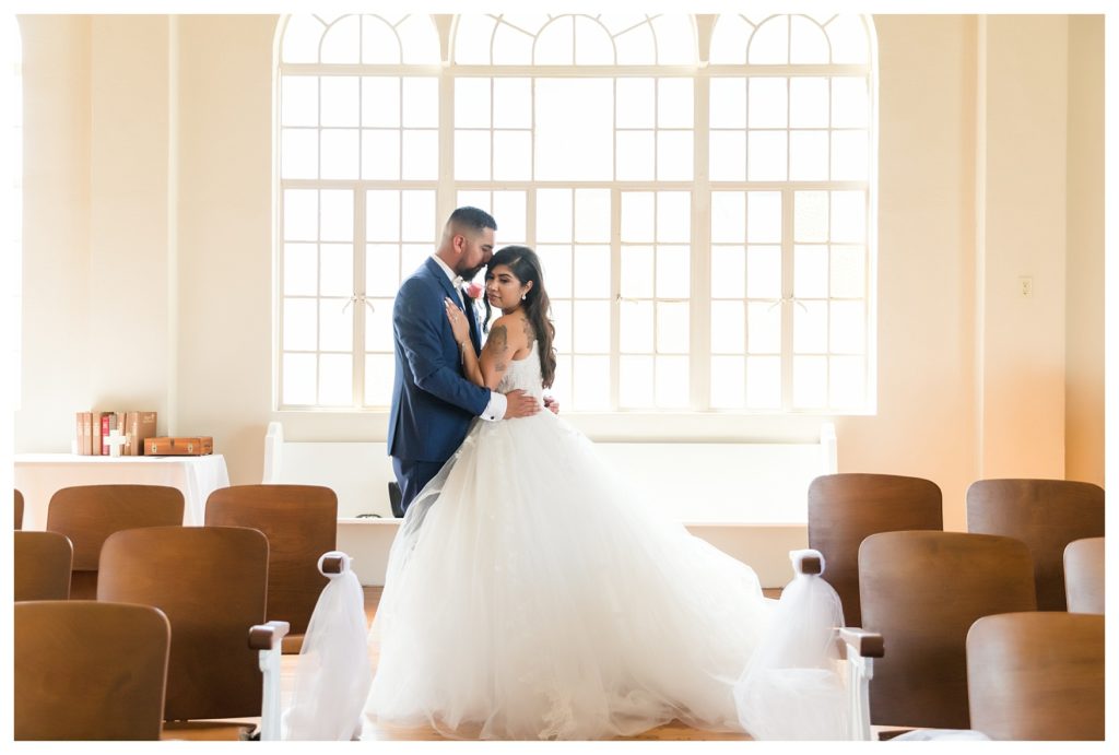 beautiful portrait of a couple at The Old Town Chapel wedding