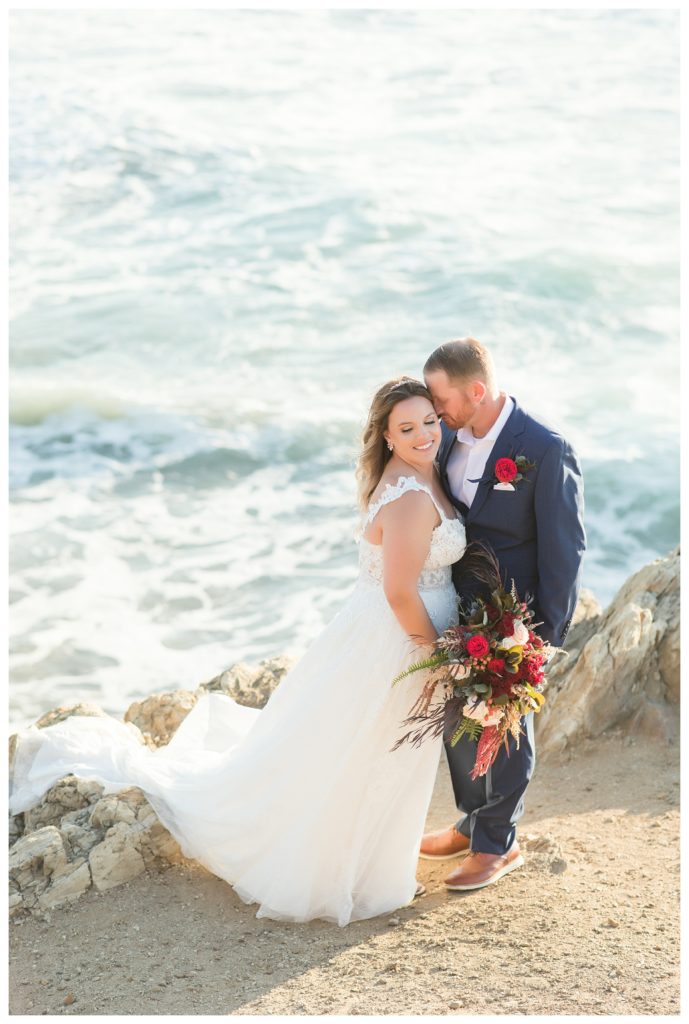 a couple and the ocean after their Big Sur elopement