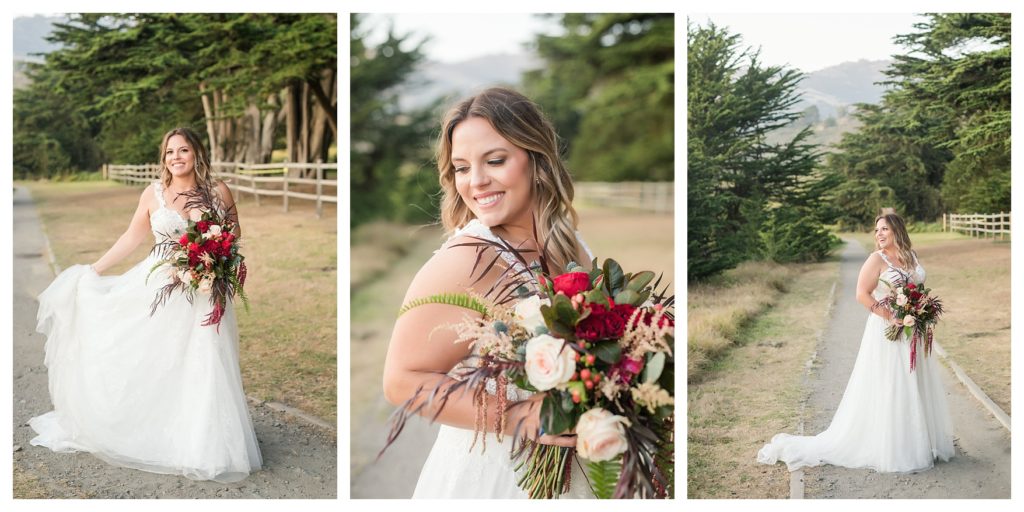 bridal portraits after a Big Sur elopement