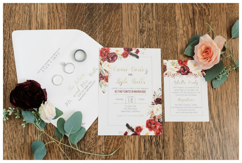invitations for a wedding at The Belle Rae