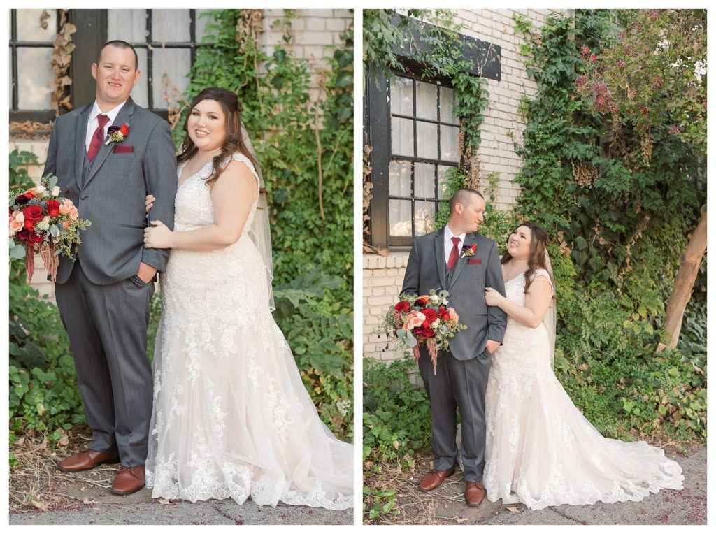 bride and groom portrait after a wedding at The Belle Rae