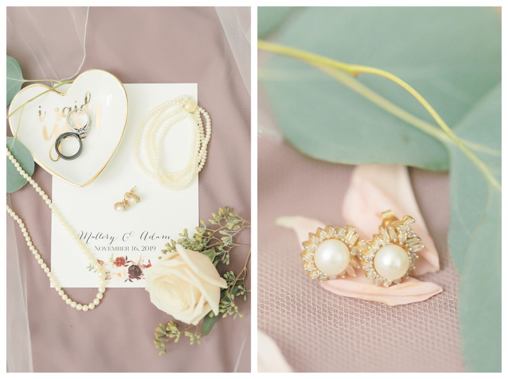 wedding jewelry and bridal details for a wedding at JEH Ranch