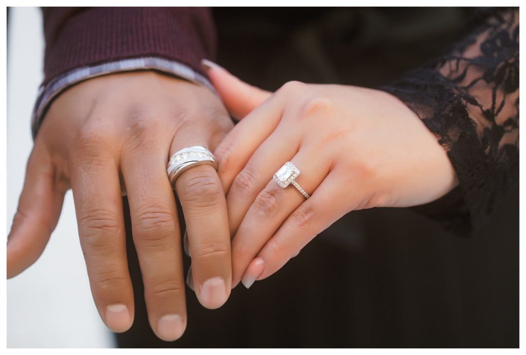 engagement rings during engagement photos at Allegretto Vineyard Resort
